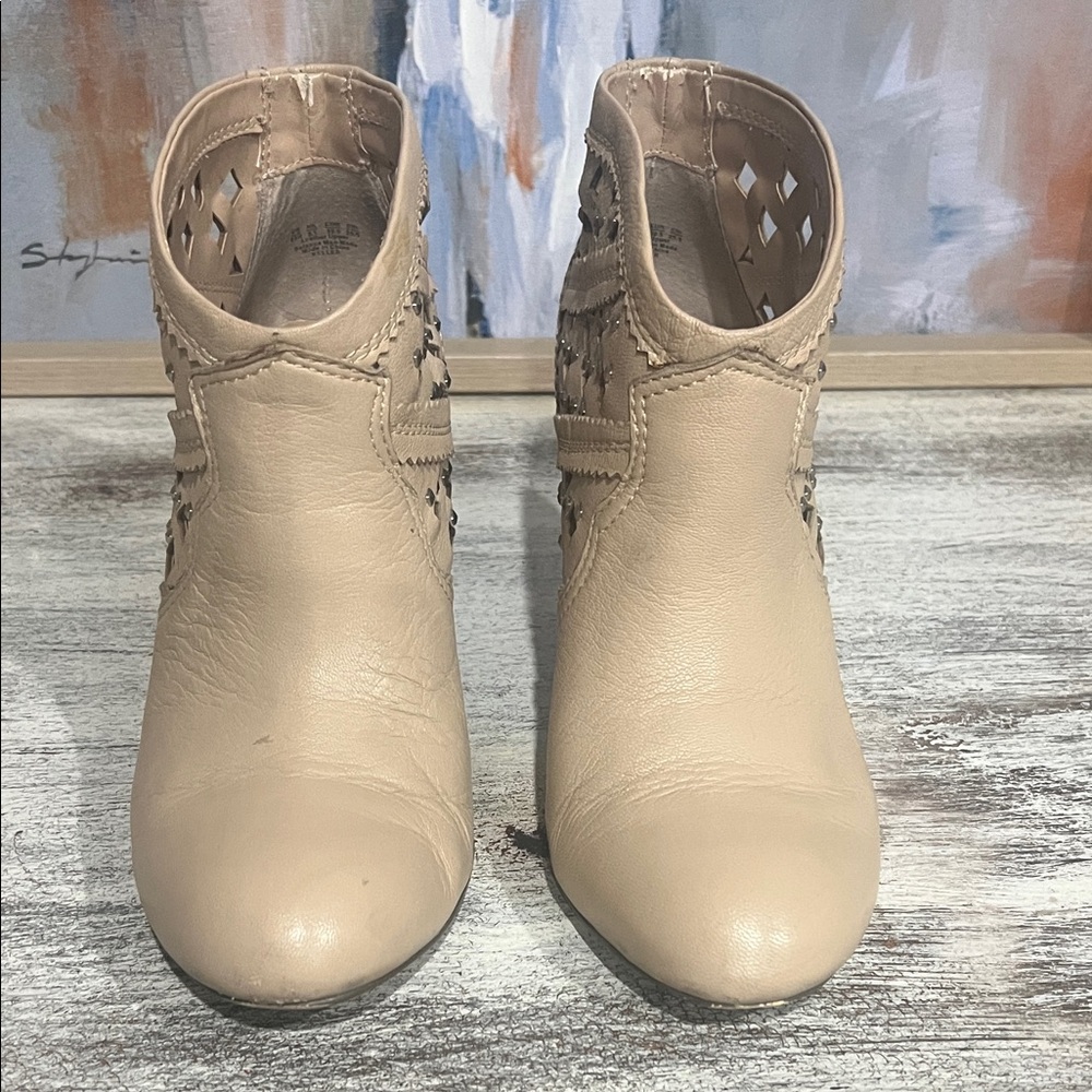 Carlos by Carlos Santana Cream Ankle Booties